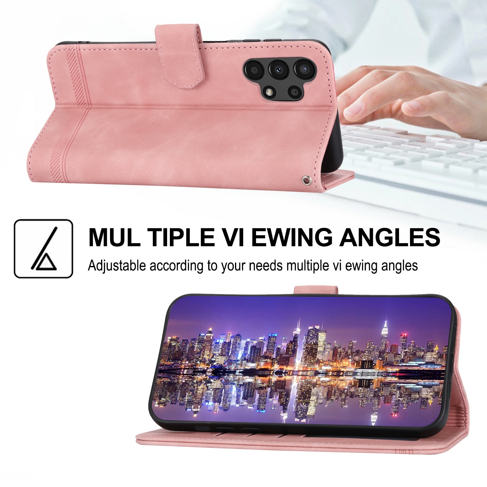 DIERFENG DF-03 Wallet Phone Case for Samsung Galaxy A13 4G 5G Stand PU Leather Lines Imprinted Phone Cover DIERFENG DF-03 Wallet Phone Case for Samsung Galaxy A13 4G 5G Stand PU Leather Lines Imprinted Phone Cover